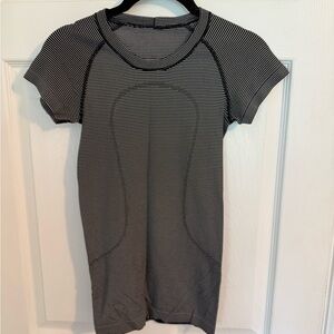 Striped Black and White Women's Top
